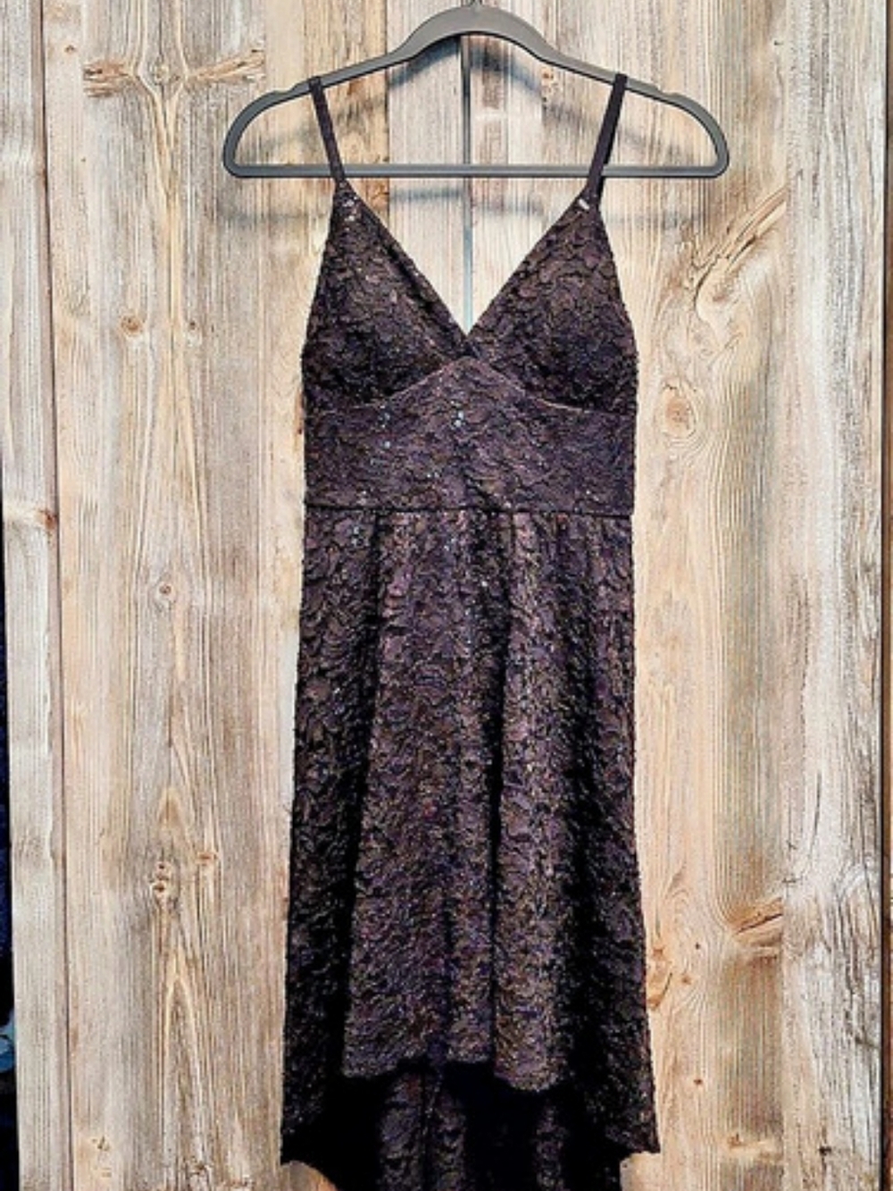 Black Lace High-Low Dress Like New